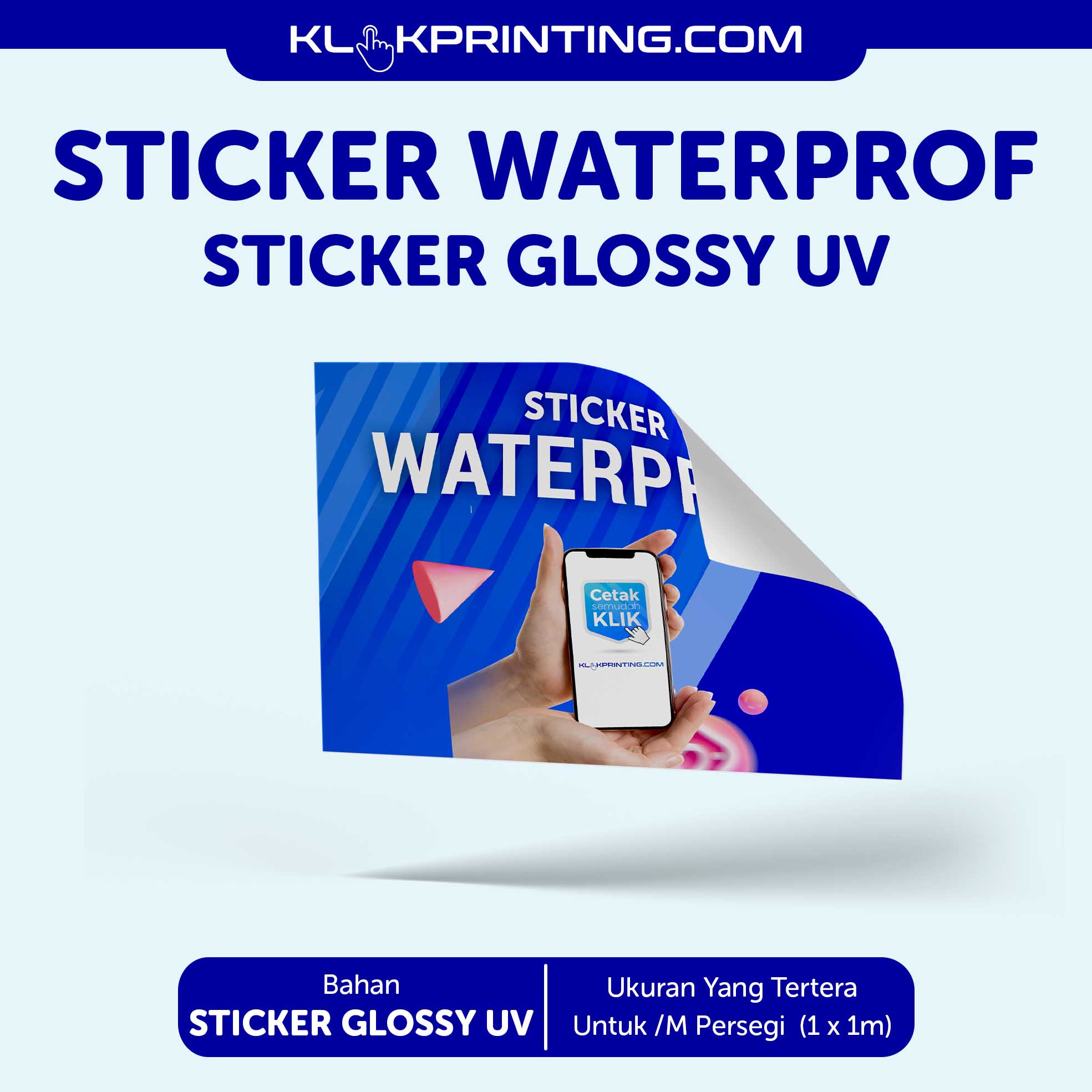 Stiker Glossy UV-B sticker uv Cetak stiker Spanduk / Banner Outdoor Indoor Medan