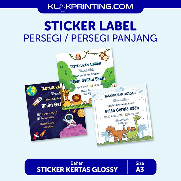 cetak Stiker Kertas Glossy