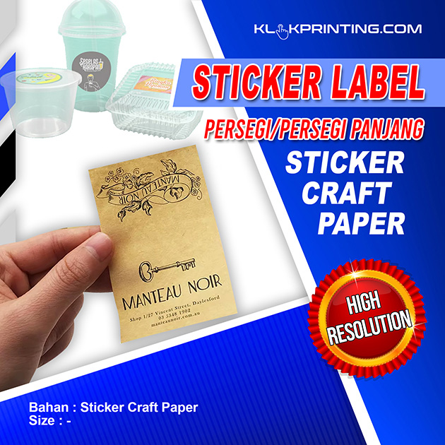 Stiker Kraft Paper - Head Produk (1) cetak Stiker Kraft Paper