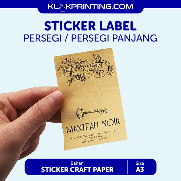 Stiker Kraft Paper - Sub Kategori Produk (1) cetak Stiker Kraft Paper