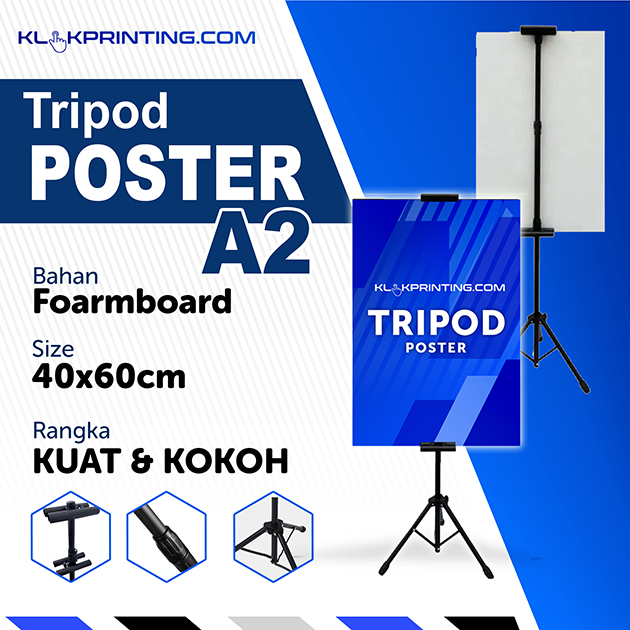 Tripod Poster Foamboard 40x60cm A2 - Head Produk (1)